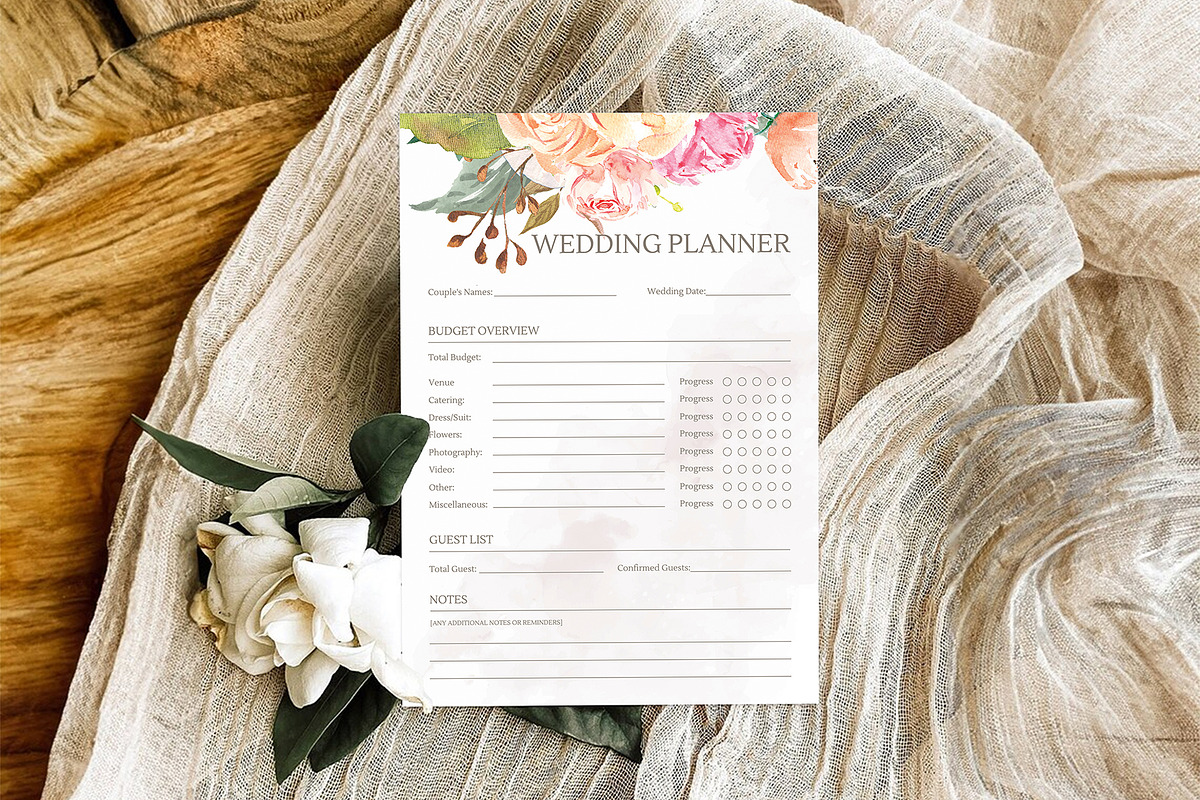 Wedding Planner Template, a Stationery Template by ShineOnWedding (Photo 1 of 10)
