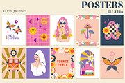 Retro groovy posters - wall art, an Illustration by Sofico (Thumbnail 4 of 13)