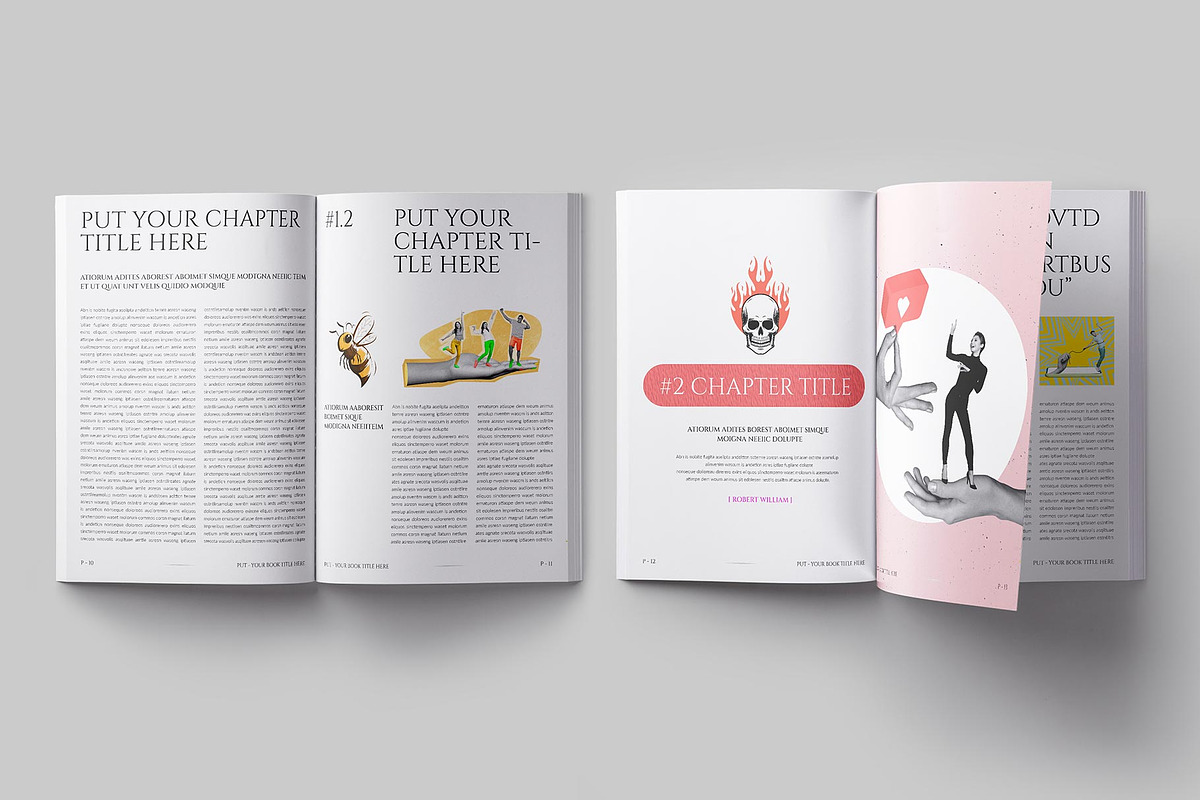 Book Title Layout Design Template, a Magazine Template by ElvinPrint