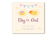 Gender Reveal Invitations, a Templates & Theme by studiogstock (Thumbnail 2 of 3)