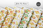 Watercolor Pear Seamless Patterns, a Food Illustration by OlDm_Shop (Thumbnail 9 of 10)