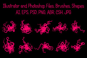 Photoshop HD Brushes And Shapes AI