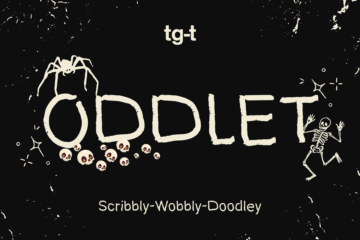 Oddlet - Halloween Font, a Handwritten Font by Tiga Type (Photo 1 of 8)