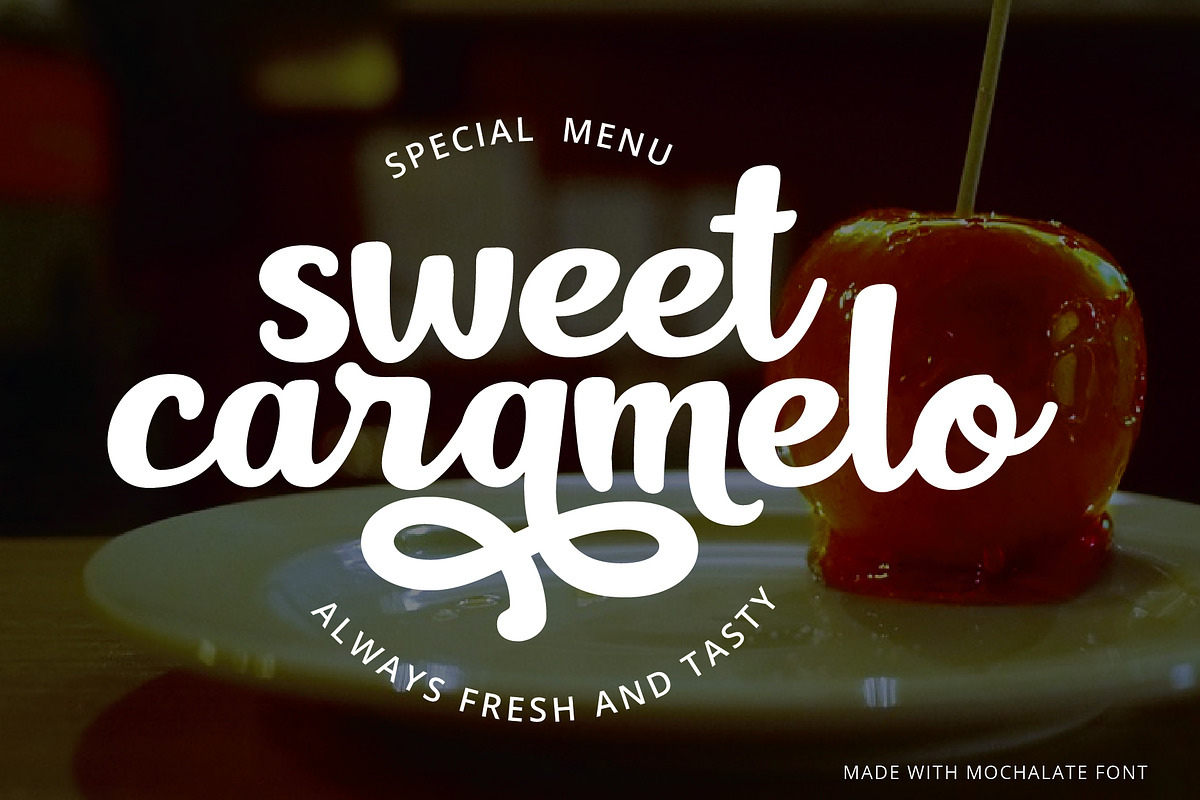 Mochalate | sweet & delicious font preview 6