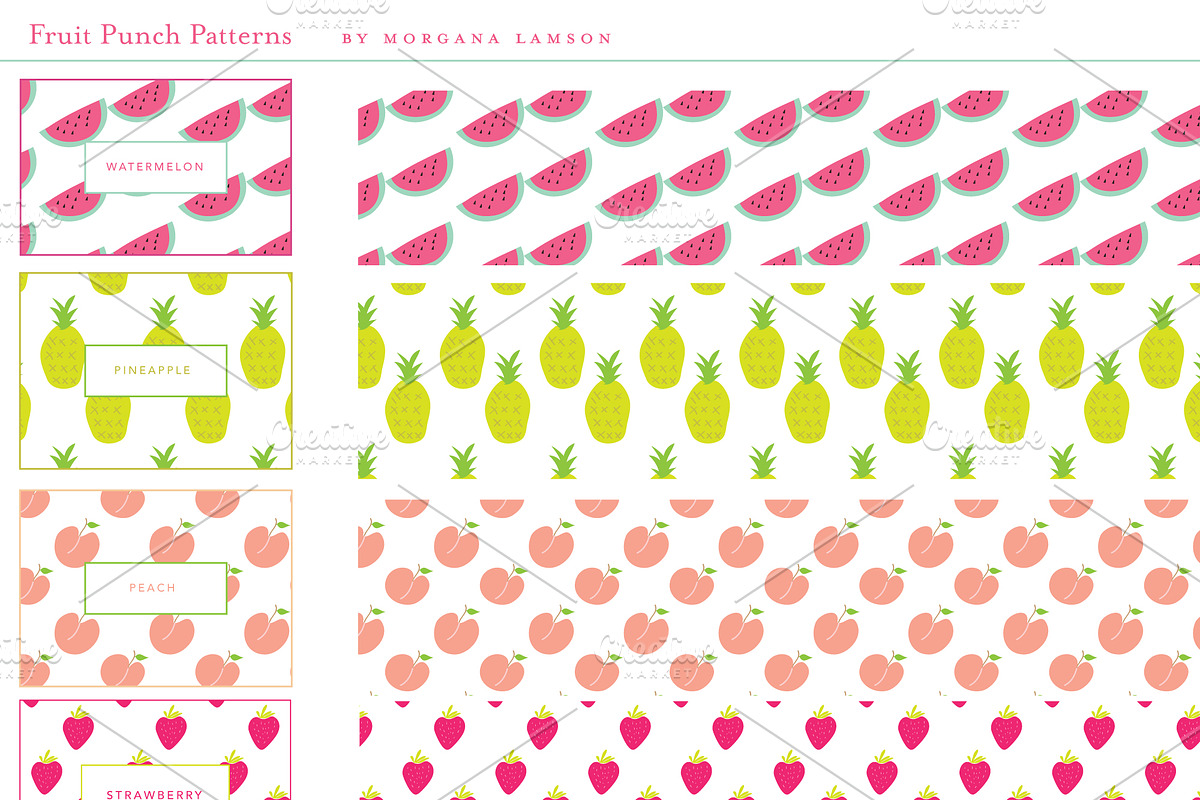 Fruit Punch Patterns & Brushes preview 2