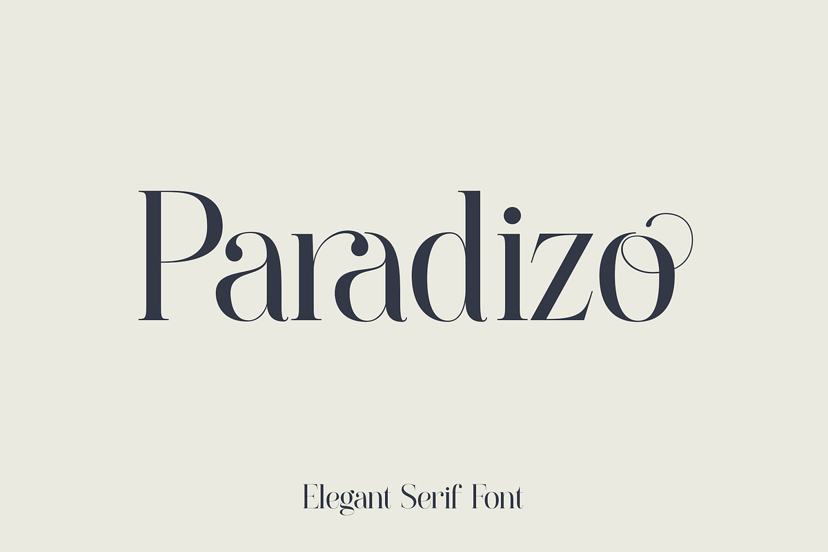 Paradizo - Elegant Serif Font, a Serif Font by Surplus Type Co (Photo 1 of 8)