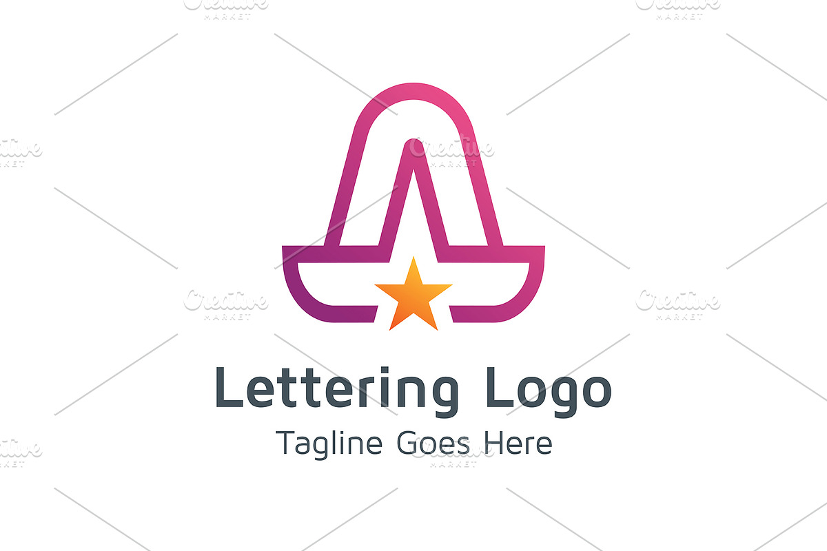 20 Logo Lettering A Template Bundle, a Branding & Logo Template by Acongraphic (Photo 5 of 21)