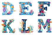 Ocean Alphabet Sublimation Clipart P, an Illustration by DreamArtGraphic (Thumbnail 3 of 4)