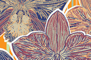 Orchid Floral Retro Botanical Flower, a Pattern Graphic by NayaChu (Thumbnail 9 of 9)