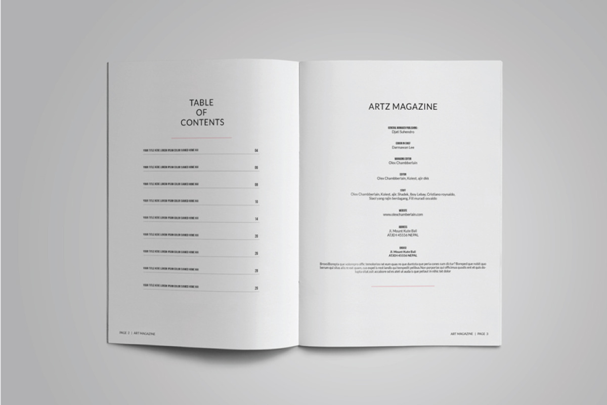A5 ARTZ Magazine Template, a Magazine Template by Alhaytar (Photo 2 of 8)