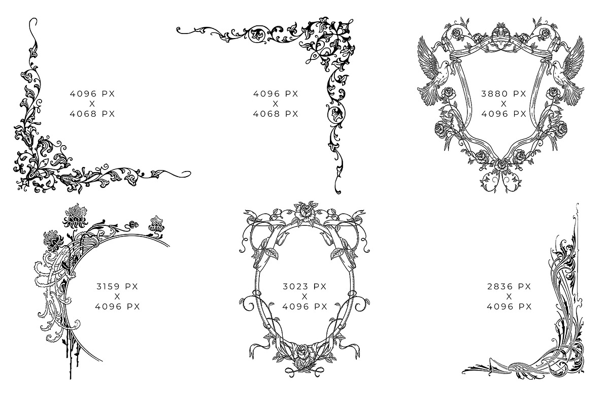 Ornate Borders Template, a Decorative Illustration by Century Library (Photo 4 of 7)