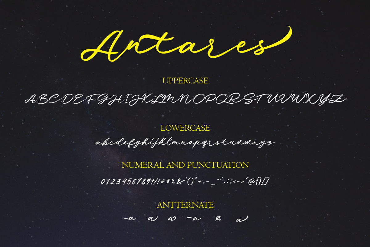 Antares, a Script Font by studiobasic (Photo 2 of 8)