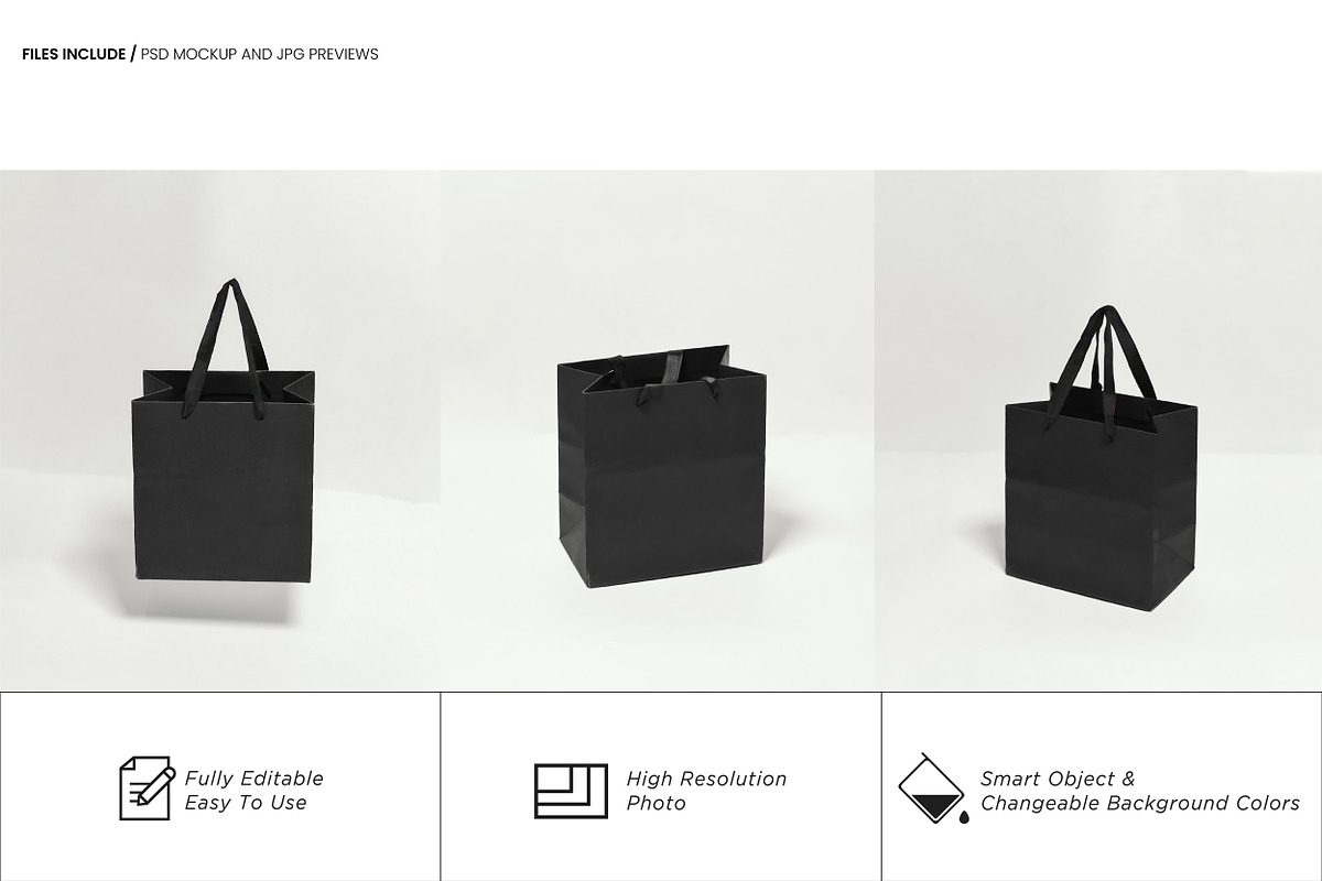Shopping bag mockup set, a Packaging Mockup by Assyat (Photo 2 of 5)
