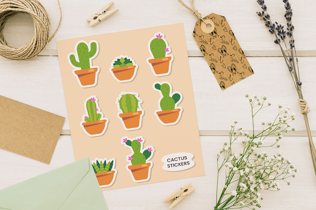 Cute succulents and cactus stickers, an Object Graphic by Sabina_Ava (Photo 2 of 6)
