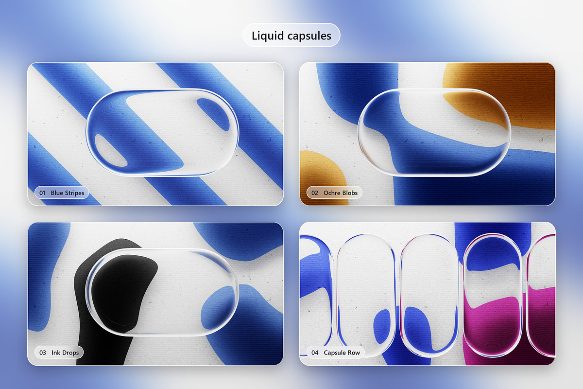 Liquid Glass UI - 12 JPG Backgrounds, a Background Graphic by Photocreo Michal Bednarek (Photo 2 of 6)