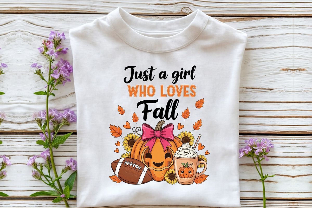 Just a Girl Who Loves Fall Png,, an Illustration by DreamCafeArt (Photo 3 of 7)