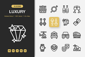 Luxury Outline Icons