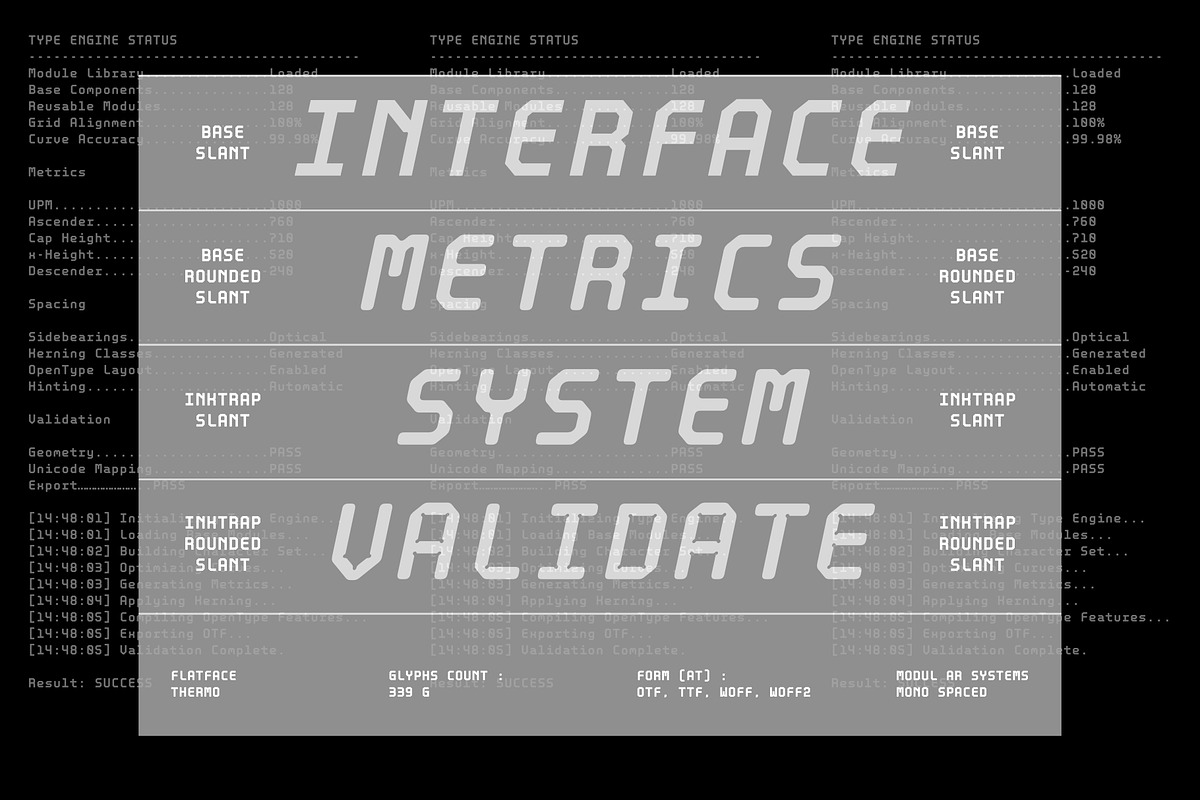 Flatface Thermo Mono, a Sans Serif Font by Flatface (Photo 9 of 16)