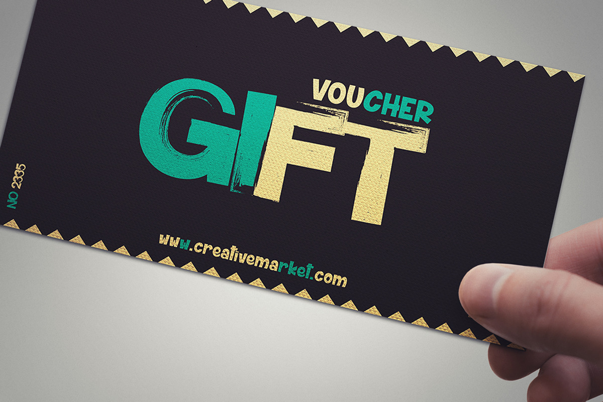 Retro style gift voucher, a Card Template by Tzochko (Photo 4 of 5)