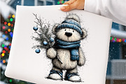 Whimsical Teddy Bear Christmas, a Transportation Illustration by SinaCreation (Thumbnail 4 of 7)