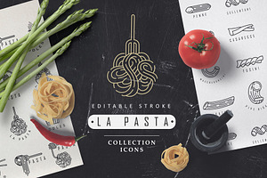 La Pasta Logo Elements