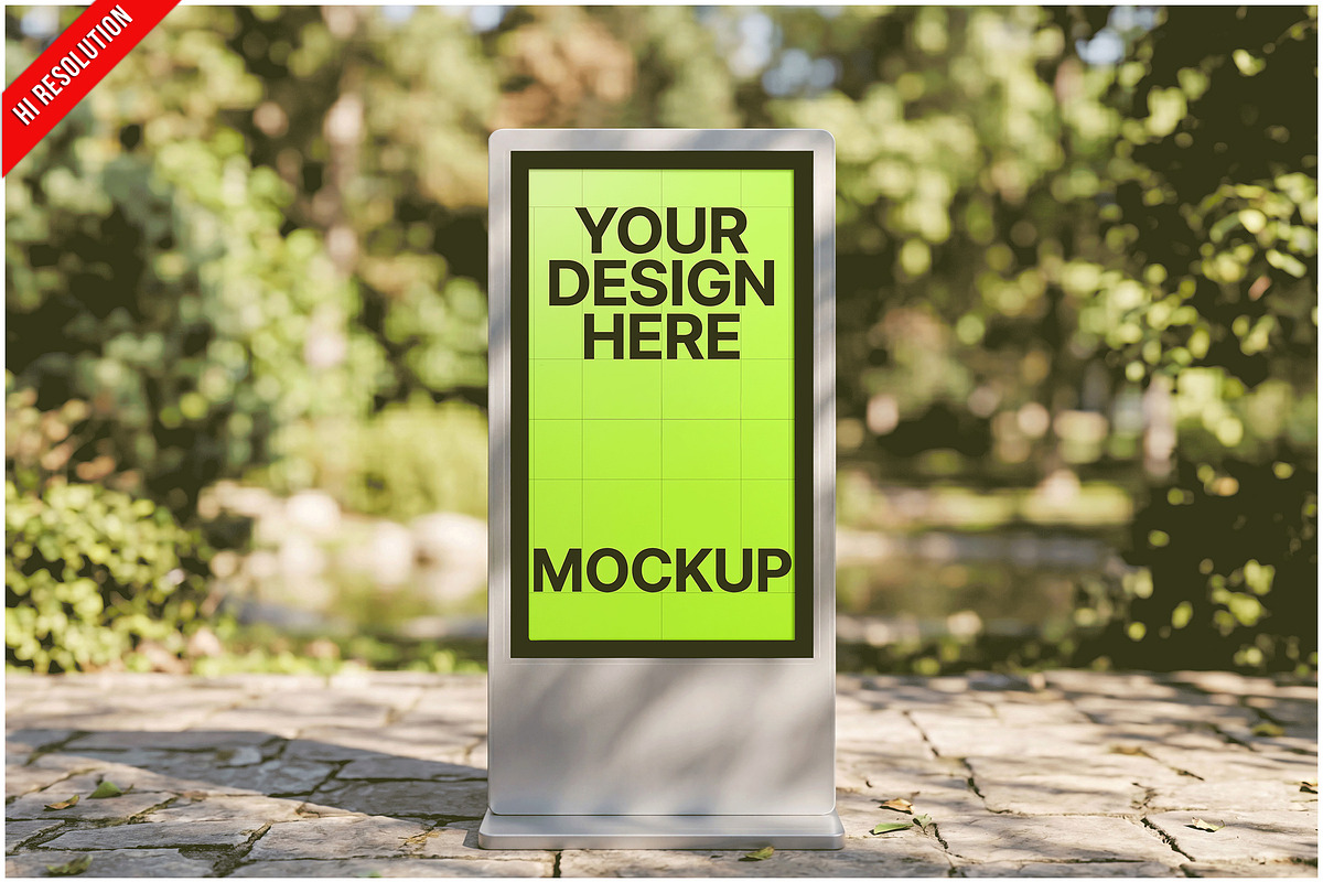 Digital Kiosk Outdoor Park PSD, an Advertising Mockup by Bruno's Shop (Photo 1 of 3)
