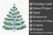 Watercolor Christmas Clipart Bundle, a Seasonal Illustration by Canvas Craft (Thumbnail 3 of 10)