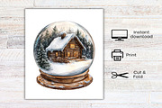 Watercolor Cute Winter Clipart, an Illustration by Canvas Craft (Thumbnail 7 of 7)