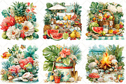 Whimsical Boho Beach Clipart, an Illustration by Black Bird Studio (Thumbnail 4 of 5)