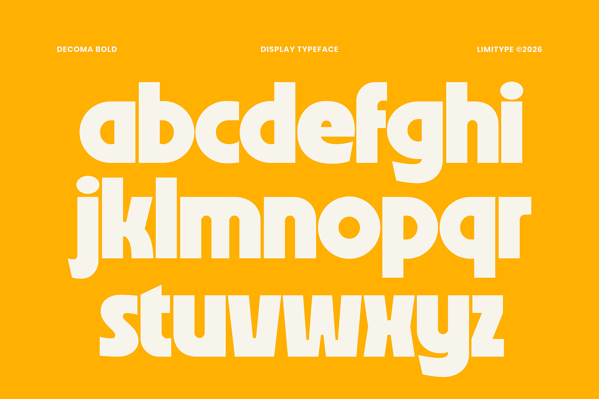 Decoma - Bold Geometric Font, a Sans Serif Font by limitype (Photo 10 of 12)