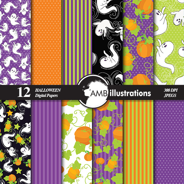 Wispy Ghost Papers AMB-143, a Pattern Graphic by AMBillustrations