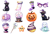 Purple Pastel Halloween Clipart, an Illustration by Dream Creation (Thumbnail 3 of 4)