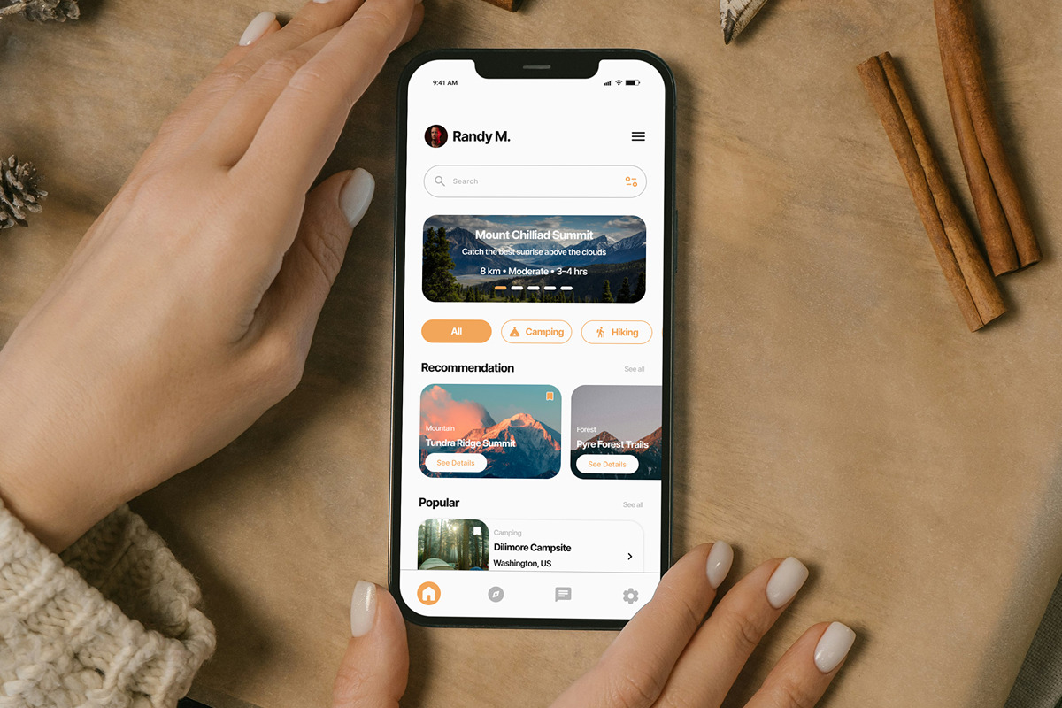 TrailSide - Camping & Hiking Mobile, an App Template by trabaskriya (Photo 5 of 5)