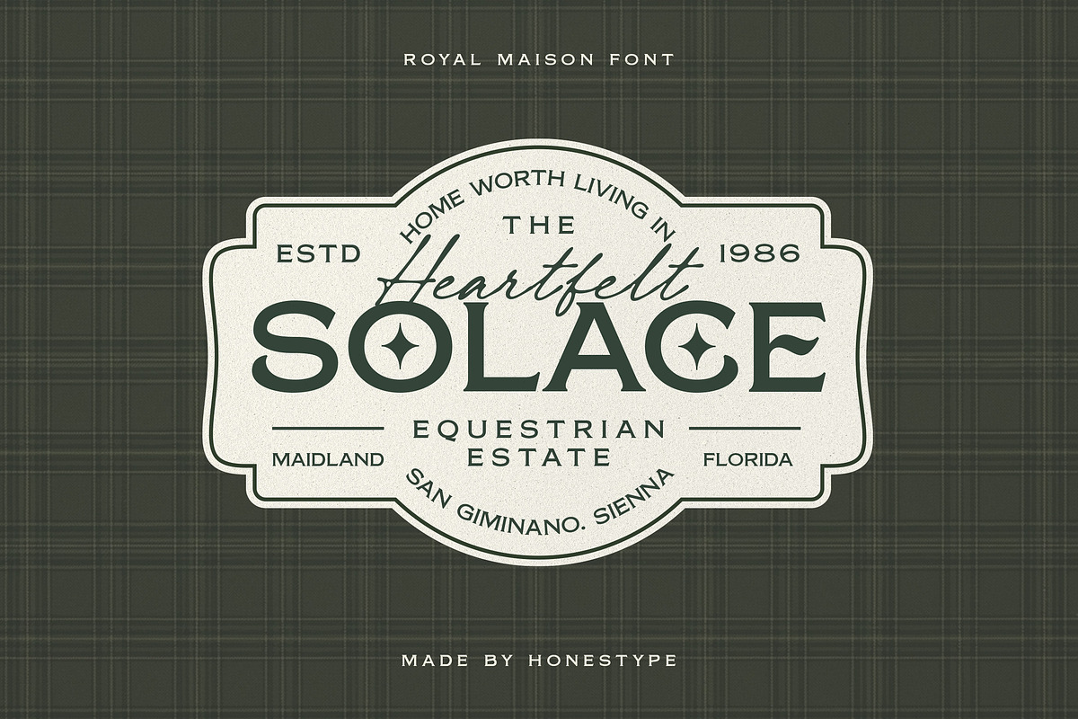 Royal Maison - Serif & Script Font, a Serif Font by Honestype (Photo 8 of 13)