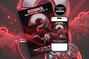 3rd Birthday Canva Invitation, an Invitation Template by M9 Design (Thumbnail 2 of 4)