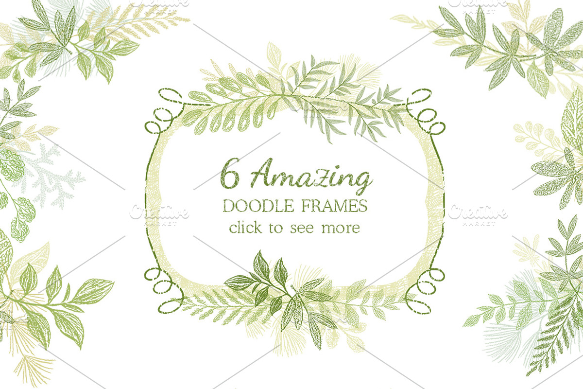 Leaves Branches & Herbs Fresh Doodle, a Decorative Illustration by antuanetto (Photo 4 of 11)