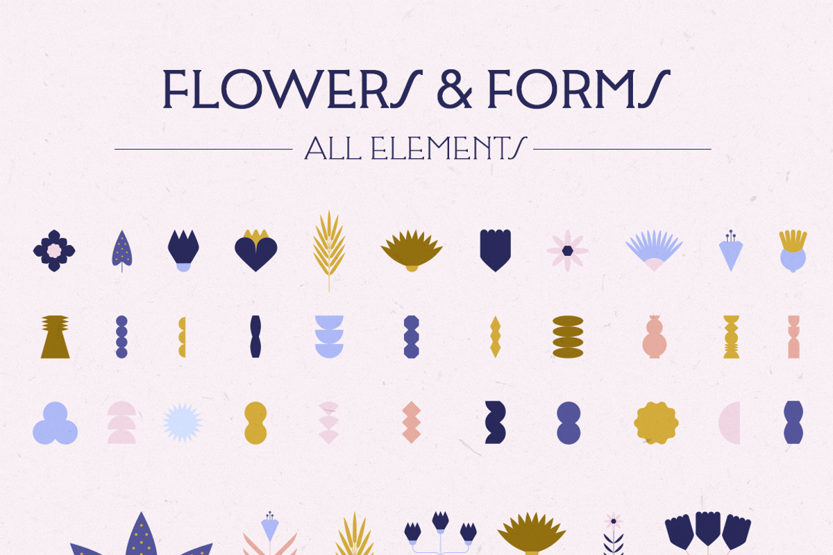 FORMS & FLOWERS | Geometric Elements, a Decorative Illustration by SOKO Design (Photo 6 of 15)