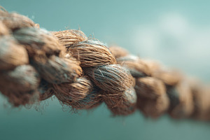 Rope lies on surface under clear sky, a Photo by Beautiful things