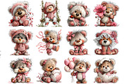 Whimsical Easter Teddy Bear Clipart, an Illustration by DreamArtGraphic (Thumbnail 2 of 5)