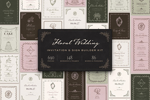 Floral Wedding Invite & Sign Creator