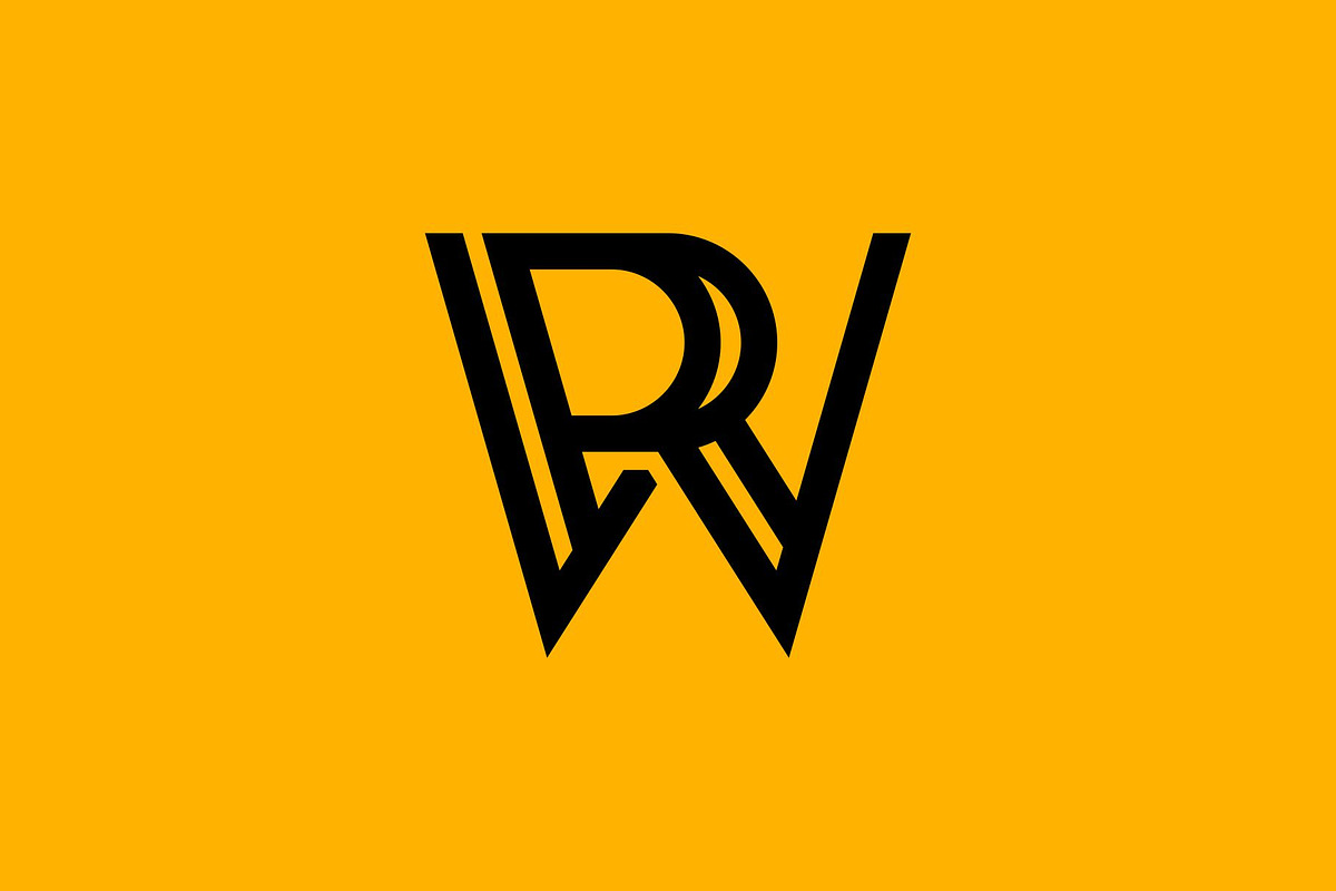 Monogram Letter RW WR Logo, a Branding & Logo Template by Buqancreative (Photo 4 of 4)