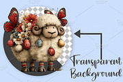Whimsical Easter Sheep Clipart PNG, an Illustration by Canvas Craft (Thumbnail 2 of 7)