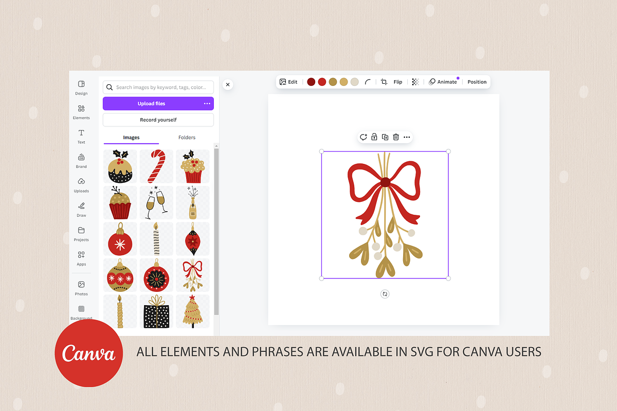 Christmas Party Kit, a Seasonal Illustration by miumiu (Photo 7 of 15)
