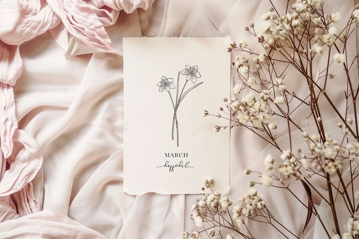 Birth Month Flowers, Botanicals, an Object Graphic by Olya Creative (Photo 6 of 8)