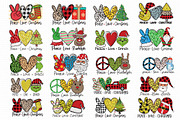 Peace Love Christmas PNG Bundle, a Graphic by CraftlabSVG (Thumbnail 2 of 14)