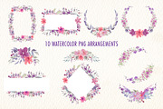 Purple Fantasy. Floral Watercolor, an Illustration by Art & Things (Thumbnail 4 of 6)