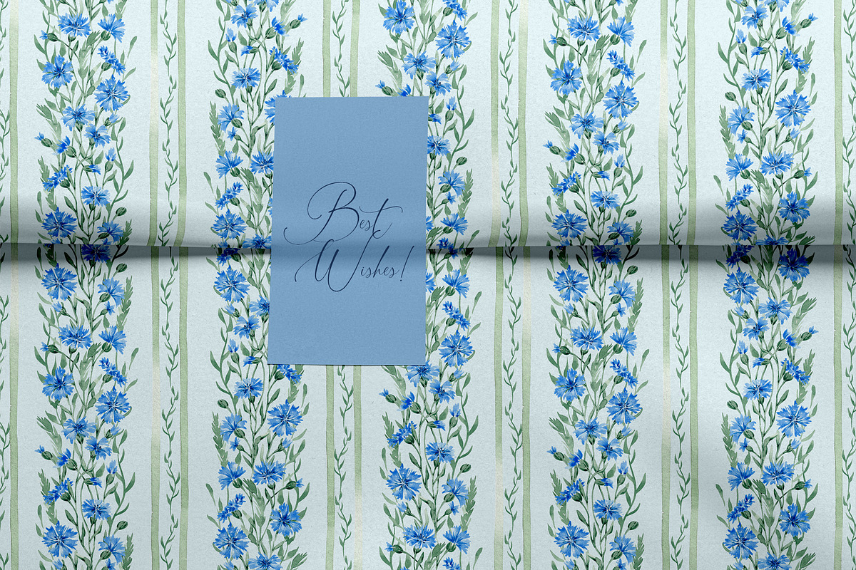 Cornflower wallpaper pattern, a Pattern Graphic by SirenaArt (Photo 13 of 13)