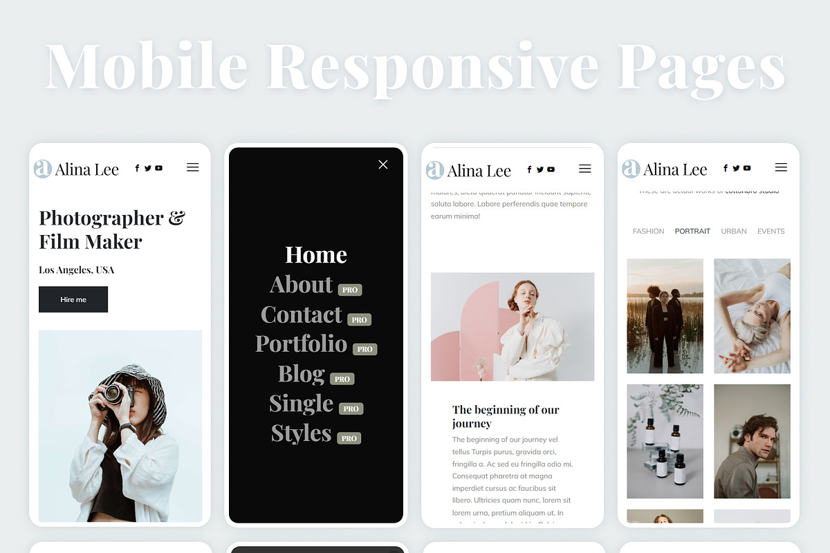 Alina - Photography Portfolio HTML, a HTML Template by TemplatesJungle (Photo 2 of 8)