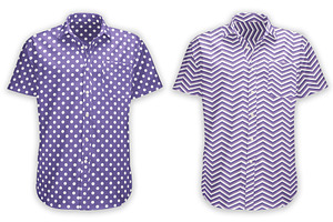 Ultra Violet Polka Dots And Stripes