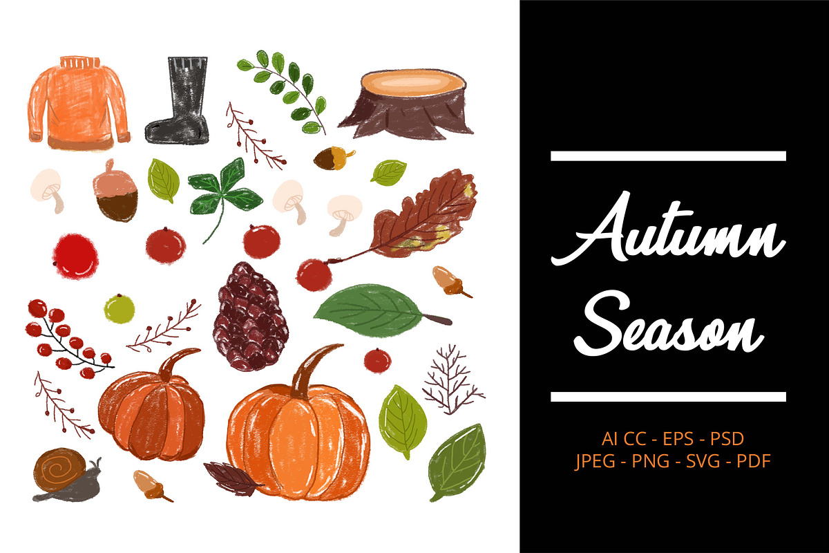 Painting Hello Autmn Season, a Decorative Illustration by bungamustia